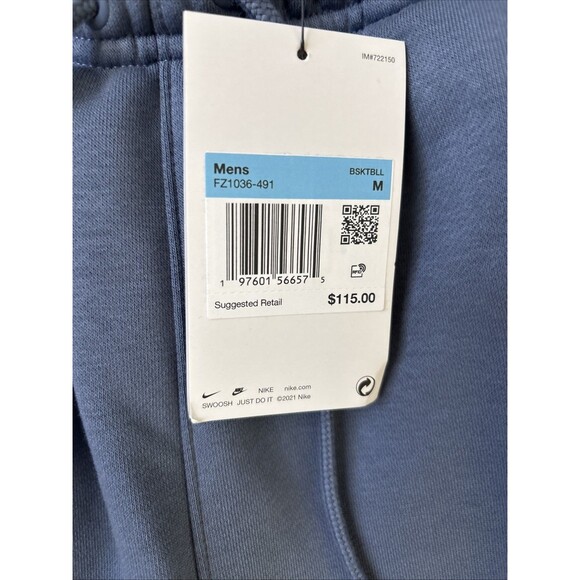 Nike LeBron Standard Issue Mens M Therma FIT Basketball Tear Pants FZ1036 491 - Picture 6 of 8